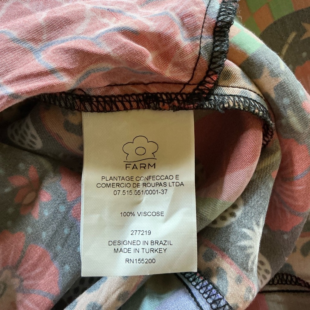 Farm Rio Maxi Multicolor Patterned Dress Large - Picture 5 of 5